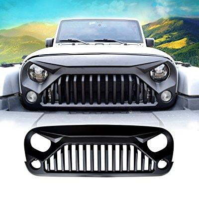 2017 Jeep Wrangler Unlimited Accessories >> Diytunings Front Matte Black Gladiator Vader Grille For Jeep 2017 Jeep Wrangler Unlimited Accessories >> Diytunings Front Matte Black Gladiator Vader Grille For Jeep