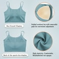 thumbnail image 3 of LELINTA Seamless Short Camisoles Padded For Women Cami Tank Tops For Women Spaghetti Strap Super Soft, 3 of 7