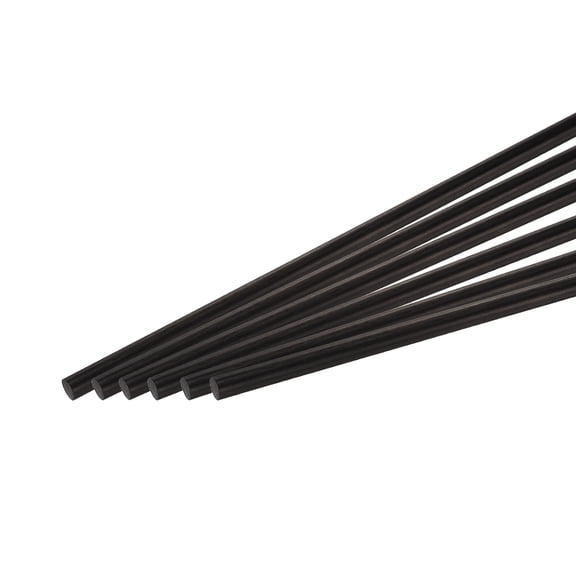 Uxcell 10Pcs Carbon Fiber Rod 6mm x 400mm for RC Plane Kite Wing Tube Quadcopter Arm