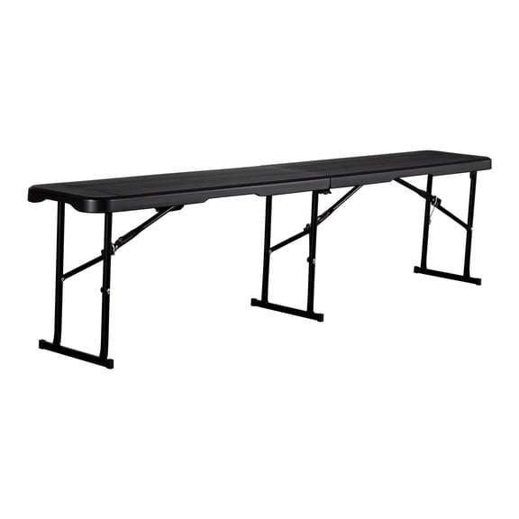 6 ft Folding Bench 2 Pack, Outdoor Picnic Camping Dining Foldable Seat with Carry Bags