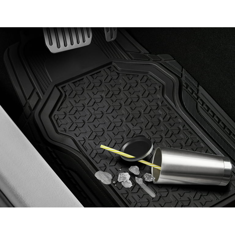 Auto Drive 4pc Snow Collector Rubber Floor Mat Black - Universal Fit for  Cars, SUVs, Vans & Trucks, VSN#22PM142