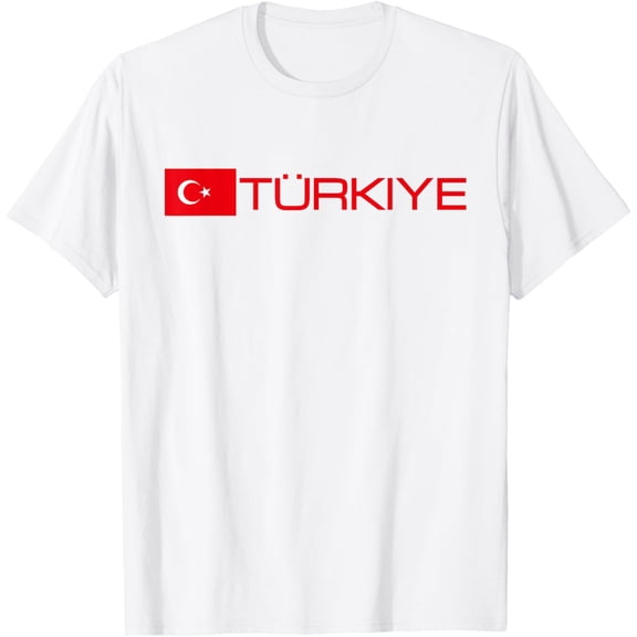 TURKIYE TURKEY FLAG TURKISH BANNER SPORTS JERSEY STYLE T-ShirtMen and women can wear white T-shirts, gifts. Age: M,，L，XL，2XL,3XL, 150XL
