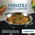 thumbnail image 6 of Farberware Brilliance 14 Inch Wok Induction Compatible, Metal Utensil and Dishwasher Safe, Stainless Steel, 6 of 10