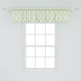thumbnail image 2 of Ambesonne Paisley Window Valance, Old Leaf Swirl Floral, 54" X 12", Green Black White, 2 of 3