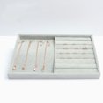 thumbnail image 2 of Wweixi Multi Grid Jewelry Storage Box Neatly Display Rings And Earrings Detachable Inner Grid For More Ice velvet flower Two in one, 2 of 6