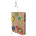 thumbnail image 3 of Bird Chew Toy Hanging Cardboard With Colorful Wooden Blocks, 3 of 8