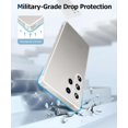 thumbnail image 4 of for Samsung Galaxy S24 Ultra Case, Built-in Camera Lens Protector, [Non-Yellowing] Protective Shockproof Phone Case, Anti-Fingerprint Anti-Scratch for S24 Ultra 6.8 Inch - Matte Clear, 4 of 6