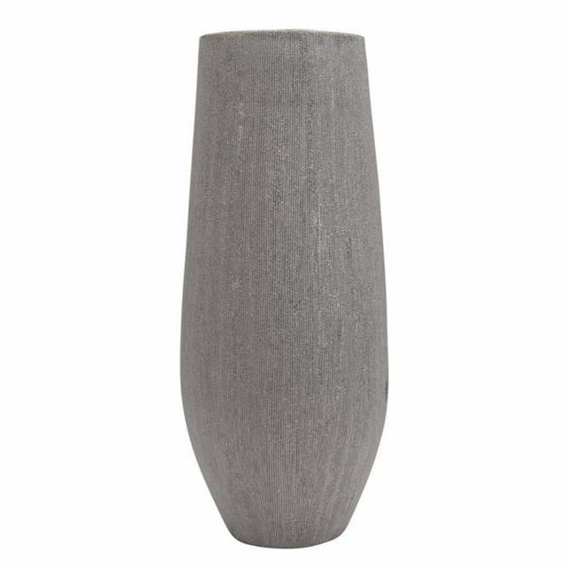 Benzara BM160706 Beautiful, Silver Ceramic Beaded Vase