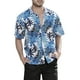 thumbnail image 2 of Camisas s Para Hombre De Vestir Pantalones cortos de playa para hombre, informales, estampados, con cordones, para vacaciones en la playa (Sky Blue, XXL), 2 of 4