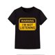 thumbnail image 1 of Boys' Royal Blue "WARNING I'M NOT LISTENING" Graphic Tee - Casual & Cool Cotton Short Sleeve Crew Neck T-Shirt for Summer, 1 of 6