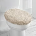 thumbnail image 3 of Mainstays Basic Polyester Toilet Lid Cover, Tan, 19" x 22", 3 of 9