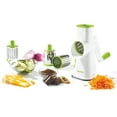 thumbnail image 1 of Starfrit Râpe à Tambour Avec 4 Barillets en Inox Interchangeables, Lames Ultra Tranchantes, Base Ventouse Stable, Poussoir Sécuritaire, Parfaite Pour Râper Et Trancher Légumes, Fromage, Glace Râpée, 1 of 10