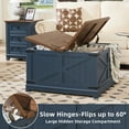 thumbnail image 5 of Joaxswe 31.5" Farmhouse Lift Top Coffee Table, Lifting Tabletop Rustic Center Table with Large Hidden Compartment for Living Room, Blue, 5 of 6