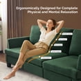 thumbnail image 6 of Ktaxon 83" Sofa with 3 Seater, Faux Suede Couch with Deep Seat, Ergonomic Design, Removable Cushions for Living Room Bedroom Office, Dark Green, 6 of 8