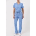 thumbnail image 2 of DoDo V-Neck Short Sleeve Light Blue Scrub Tops Women's 2XL, 2 of 7