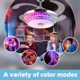 thumbnail image 5 of Retractable Crystal Ceiling Fan with Light and Remote/APP Control, Bluetooth Ceiling Fan with Speaker, RGB-LED Light 6 Speeds Reversible Blades,Flush Mount Chandelier Ceiling Fan, 5 of 7