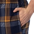 thumbnail image 3 of Pantalón de Pijama IZOD de Franela y Forro Polar para Hombre Azul Marino/Amarillo a Cuadros, 3 of 5