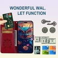 thumbnail image 2 of Compatible with Apple iPhone 15 Flip Glitter Wallet Case for Women, Pu Leather with Card Slots Crystal Diamond Owl Embossing Shockproof Cover Case for iPhone 15 MTY-Red, 2 of 16