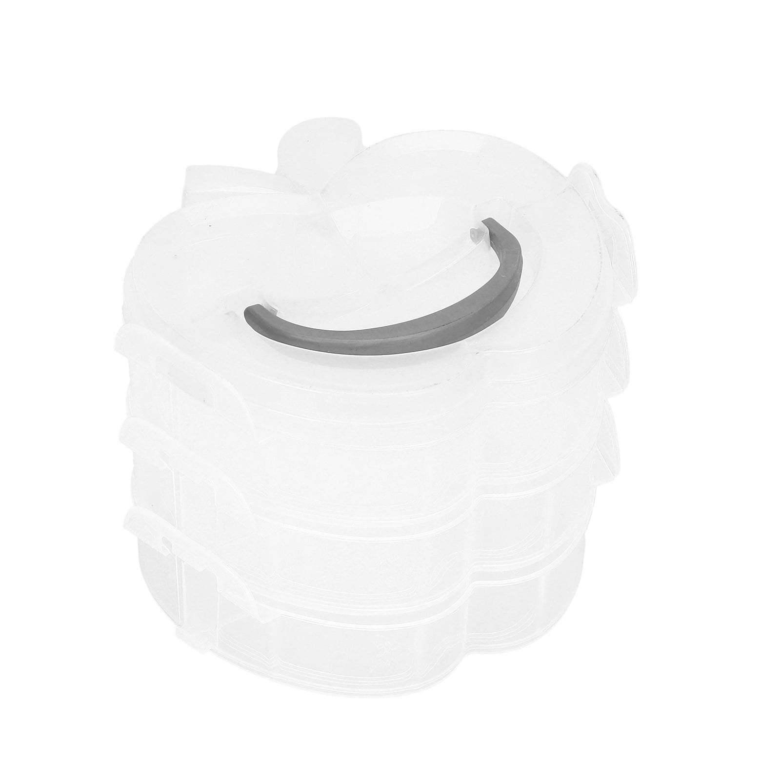 Henmomu Plastic Container Case, 3‑Tier Storage Box Layered Design For