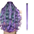 thumbnail image 1 of Clip In Hair Extension Colored Hair Extensions, Multi-colors Party Highlights Clip In Synthetic Hair, 1 of 2