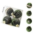 thumbnail image 3 of Yhmxh 4 Pcs Velvet Christmas Balls Set 3.14 inches Glitter Christmas Tree Ornaments Decoration Flocked Christmas Ball Xmas Balls Ornaments Xmas Tree Hanging for Indoor Outdoor Holiday Party Decor, 3 of 6