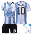 thumbnail image 1 of HIXOWIA 2324 argentino Camisetas de fútbol Conjuntos de tres piezas Campo de casa número 10 Messi Conjunto de camisetas, pantalones cortos y calcetines de fútbol Adults', 10/XXL, 1 of 7