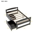 thumbnail image 2 of Harper & Bright Designs Twin Size Platform Bed Wooden Daybed with Two Drawers.Twin Size Captain’s Bed Frame, No Spring Box Needed, Easy Assembly, for Boys Girls Adults, Expresso, 2 of 11