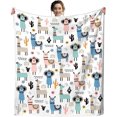 thumbnail image 2 of Llama Blanket Merch Soft Cozy Flannel Alpaca Throw Blankets Room Decor Bedding Gifts for Girls Boys Kids Women Adults 80"x60", 2 of 7