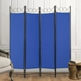 thumbnail image 2 of PayLessHere 4 Panel Room Divider 6 ft Steel for Home Office Bedroom, Blue, 2 of 7