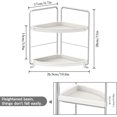 thumbnail image 3 of GHSDFBB Bathroom Organizers Countertop, 2-Tier Corner Shelf, Counter Organizers, Bathroom Storage, Makeup Cosmetic Perfume Vanity Organizers for Bathroom Washroom Kitchen Spice Rack, 3 of 7
