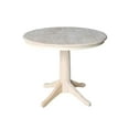 thumbnail image 4 of 36" Round Pedestal Dining Table with 2 Madrid Chairs - Unfinished - 3 Piece Set, 4 of 8