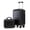 Black, variant on Alvantor 2 Pcs Luggage Set with Combination Lock, 20" ABS Spinner Suitcase & 14" Cosmetic Case, Silver
