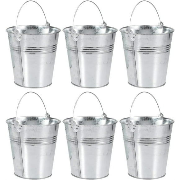 Small Galvanized Buckets Handles