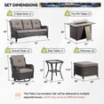 thumbnail image 3 of Gymojoy 7-Piece Patio Furniture Set with 41" Fire Pit Table, Outdoor PE wicker Conversation Sofa Set & Anti-Slip Cushions - Waterproof for Garden, Yard, Porch, 3 of 17