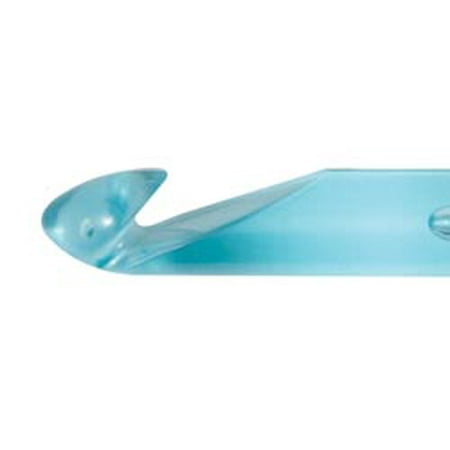 Susan Bates 5-1/2-Inch Crystallites Acrylic Crochet Hook, 10mm, Turquoise Multi-Colored