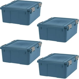 IRIS USA 32 Qt. Plastic Storage Bins with Sealed Lids Clear Gasket Box Airtight Containers 4Pk Walmart