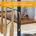 thumbnail image 5 of Mr IRONSTONE Kitchen Cart 3-Tier Kitchen Baker's Rack Utility Microwave Oven Stand Storage Rolling Workstation with 10 Hooks for Living Room (Vintage), 5 of 5