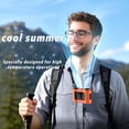 thumbnail image 4 of Wiher Portable Waist Fan, 20000mAh Rechargeable Wearable Belt Fans, 16000 RPM Cooling Neck Body Powerful Shirt Personal Cooling Fan for Outdoor Jobsite Camping Travel in Orange, 4 of 7
