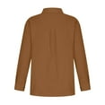 thumbnail image 6 of Wiyuqeen Womens Plus Sized Button Down T-shirts Basic Gauze Cotton Linen Dressy Shirts Long Sleeve Oversized Boyfriend Solid Tunic Tops with Pockets, 6 of 7