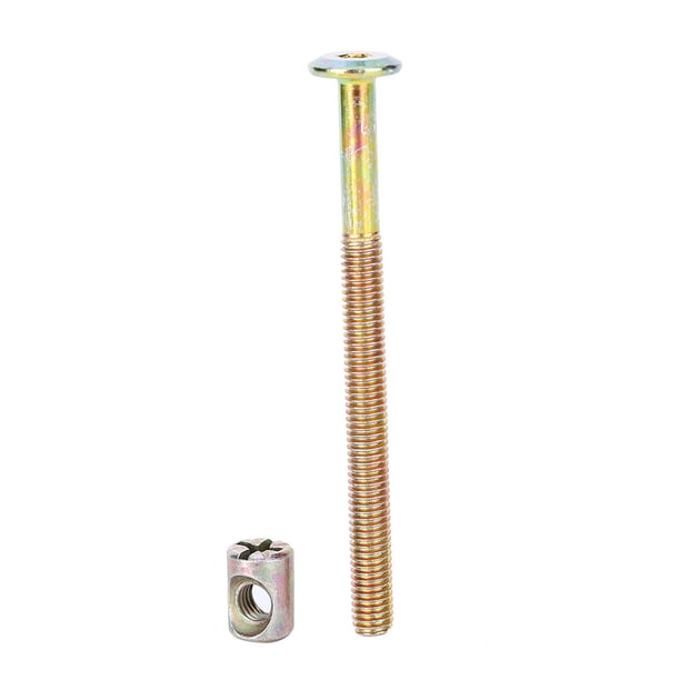 10 Pernos Para Muebles De Acero Al Carbono Galvanizado M6, 60 Mm, 80 Mm, 90 Mm, 100 Mm, 150 Mm, Con Tuercas De Barril, Conector De Tuerca Para Madera, Tableros, Encimeras De