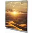 thumbnail image 2 of Sahara du Soir avec Soleil - Art sur Toile Paysage Surdimensionné, 2 of 3