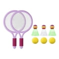 thumbnail image 2 of Kids Tennis Rackets Rackets Ball Tennis Racquet Badminton Shuttlecocks Badminton Birdies Badminton Sets for Junior, Children ,Beginner,Players Violet, 2 of 8