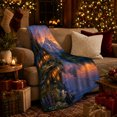 thumbnail image 3 of Lakeside Cabin At Twilight Wilderness Retreat, Peaceful Mountain Lake Scene, Warm Flannel Blanket for Cabin and Lodge, Outdoor Lovers Camping Gift, Rustic Home Decor, 3 of 9