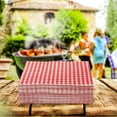 thumbnail image 3 of HTOOQ Disposable Red and White Gingham Paper Napkins (Pack of 50), 3 of 5