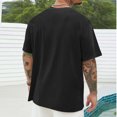 thumbnail image 4 of Miqool Men's Short Sleeve Oversized T-Shirts Summer Casual Crew Neck Palm Tree Print Hawaiian Shirts Holiday Beach Graphic Tees (Regular or Big & Tall), 4 of 5