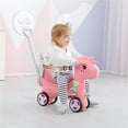 thumbnail image 5 of Rocking Horse for Toddlers 1-3 Years,4 in 1 Design, Kids Ride on Toy Balance Bike Push Cart with Detachable Balance Board,Fun Birthday Gift-Pink, 5 of 6