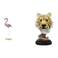 thumbnail image 1 of Estatua de resina de flamenco, escultura de pájaro, figura de cabeza de tigre, adorno de mesa con relieve, adecuado para dormitorio, sala, 1 of 8