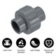 thumbnail image 4 of Uxcell 6Pcs 1/2" Unión Acoplamiento Accesorio de Tubo (Enchufe x Enchufe) Adaptador de Unión Deslizante Schedule 40, Junta de EPDM, Gris, 4 of 6