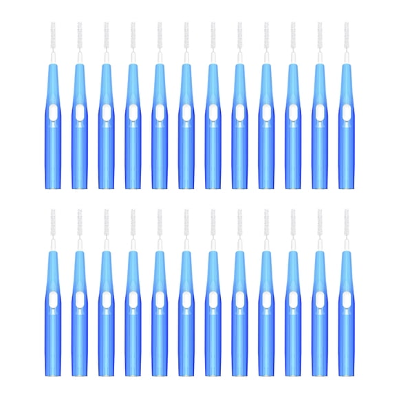 EeaseMX Caja de 30 cepillos interdentales retráctiles para el cuidado dental, limpiadores interdentales y palillos dentales (azul, 0,7 mm)