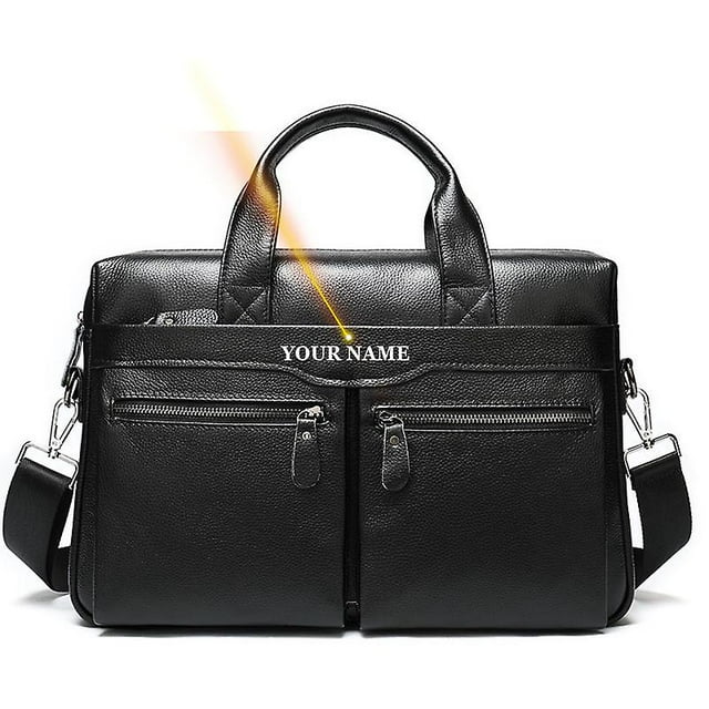 Men Business Bags For Laptop Briefcases Genuine Leather Bag For Documents Office Bags For Men Computer Briefcases 9006